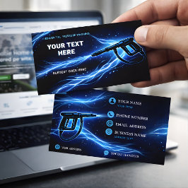 Cartão De Visita Electric Blue Residential Pressure Washing