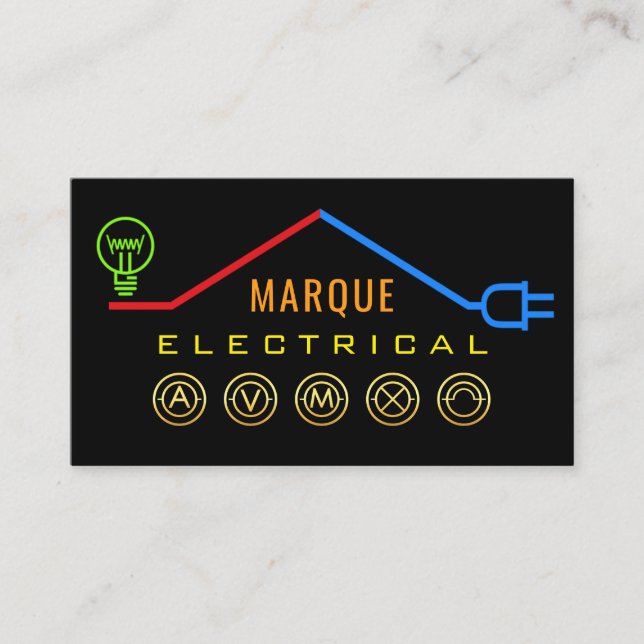Cartão De Visita Electrical Rooftop Wiring Frame (Frente)