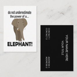 Cartão De Visita Elefante Animal Selvagem