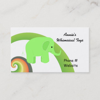 Cartão De Visita Elefante de desenho animado fofo