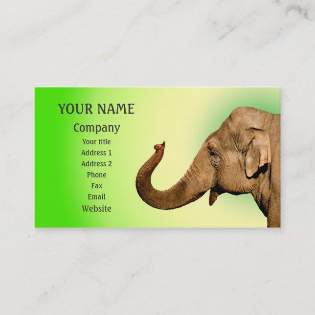 Cartão De Visita Elefante ondulante (Frente)