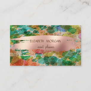 Cartão De Visita Elegan Modern Watercolor Splasts , Traço De Pincel