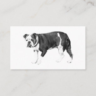 Cartão De Visita Elegância Bulldog, Contato Genuíno