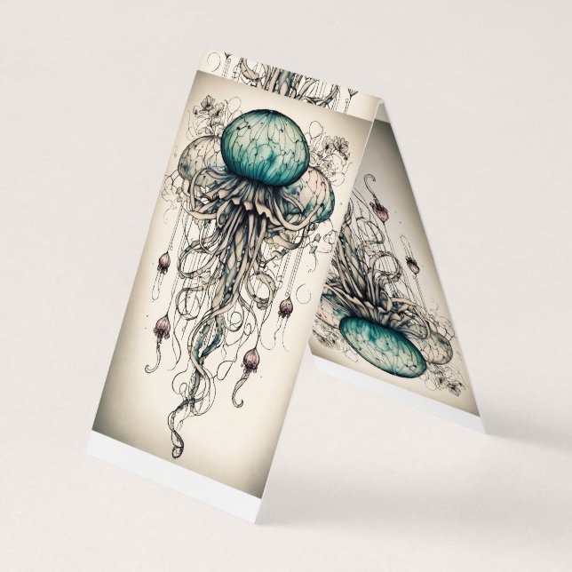 Cartão De Visita Elegância de águas-vivas: Designs de camiseta insp (Verso)