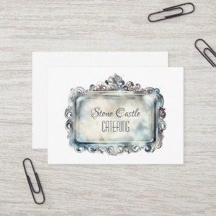 Cartão De Visita Elegância do Ornamentado do NOME de Negócios da Ba