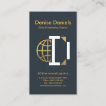 Elegância Dourado do azul do globo do Alfabeto-d