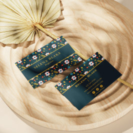 Cartão De Visita Elegância Floral na moda | Chic Moderno