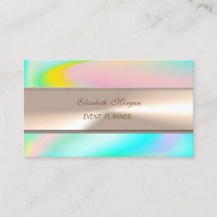Cartão De Visita Elegância Luxo Moderno Profissional Colorido