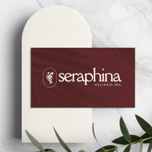 Cartão De Visita Elegância Terrosa Logo Beleza, Bem-estar, Spa Cast