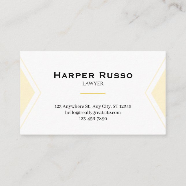 Cartão De Visita Elegant Attorney Business Card | Lawyer & Legal (Verso)