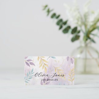 Cartão De Visita Elegant Botanical Glam Gold