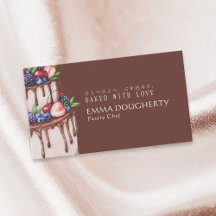 Elegant Brown Berry Chocolate Cake Pastry Chef