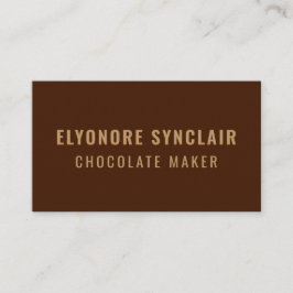 Cartão De Visita Elegant Brown Chocolate Maker Social Icon QR Code 