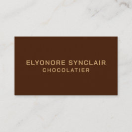 Cartão De Visita Elegant Brown Chocolatier Social Icon QR Code 