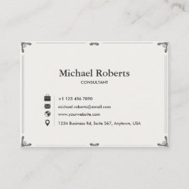 Cartão De Visita Elegant Business Card | Modern Design 3.5" × 2.5"