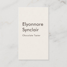 Cartão De Visita Elegant Chocolate Tasting Minimal