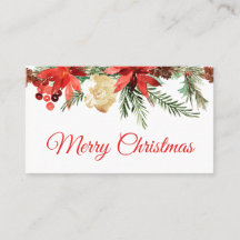 Elegant Christmas Business Card
