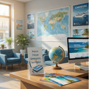 Cartão De Visita Elegant Cruise Viagem