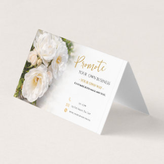 Cartão De Visita Elegant Floral Folded Business Card