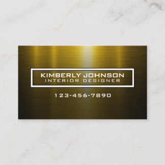 Cartão De Visita Elegant Gold and Black Business Card Design