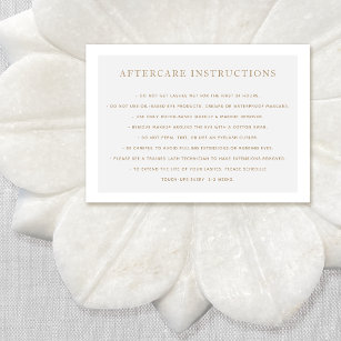 Cartão De Visita Elegant Gray AfterCare for Lash Extensions Salon