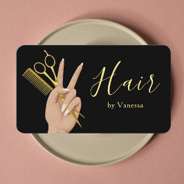 Cartão De Visita Elegant Hairstylist Hairdresser Luxury Hair Salon