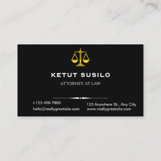 Cartão De Visita Elegant Lawyer Business Card | Attorney & Legal 