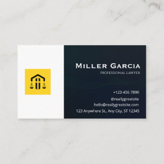 Cartão De Visita Elegant Lawyer Business Card | Attorney & Legal 