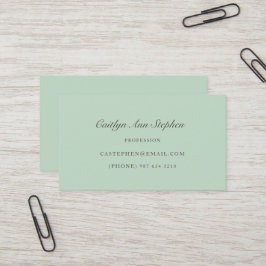 Cartão De Visita Elegant Light Teal Business Card