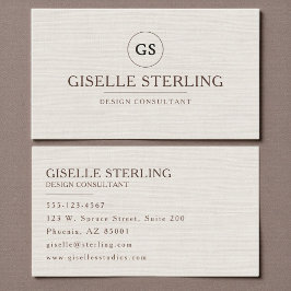 Cartão De Visita Elegant Linen