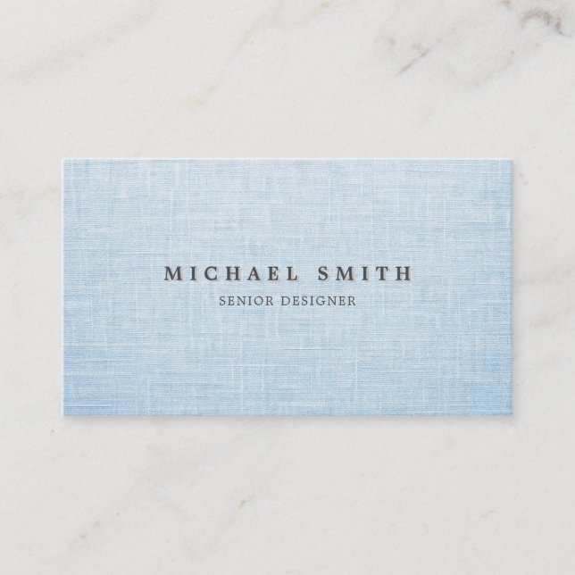 Cartão De Visita Elegant Linen Texture Business Card (Frente)