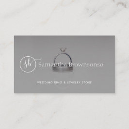 Cartão De Visita Elegant Minimal Logo Jewelry Boutique Photo Promo