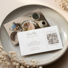 Cartão De Visita Elegant Minimal Modern hand Made Pottery Photo