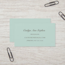 Elegant Pale Blue Business Card