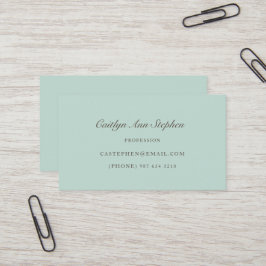 Cartão De Visita Elegant Pale Blue Business Card