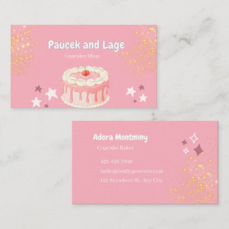 Cartão De Visita Elegant Pastry Chef Business Card – Custom Contact