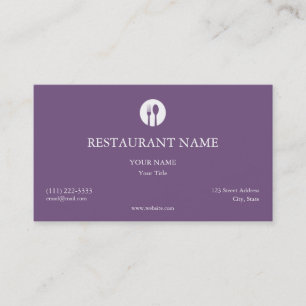 Cartão De Visita Elegant Restaurant Business Card