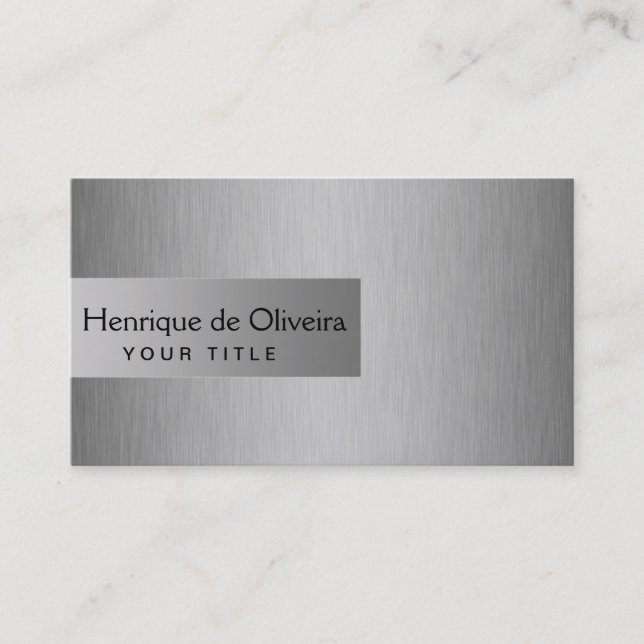 Cartão De Visita Elegant Silver (Frente)