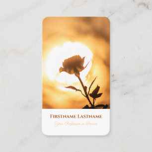Cartão De Visita Elegante, 100%, estilo de rosa orgânico do ouro