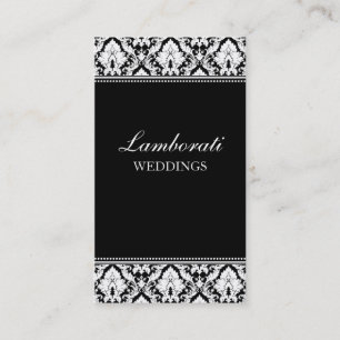 Cartão De Visita Elegante à moda floral do damasco moderno elegante