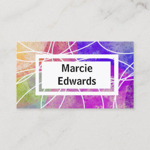 Cartão De Visita elegante abstrato, personagem moderno