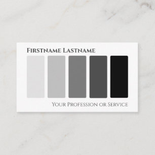 Cartão De Visita Elegante abstrato preto branco moderno formas QR-C