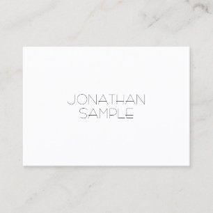 Cartão De Visita Elegante alise a planície profissional moderna do