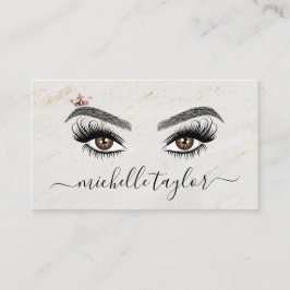 Cartão De Visita Elegante artista Makeup Beauty Lash Extension eye