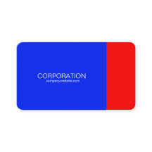 Cartão de visita elegante azul e vermelho