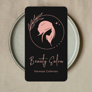 Cartão De Visita Elegante Beauty Salon Modern Na moda