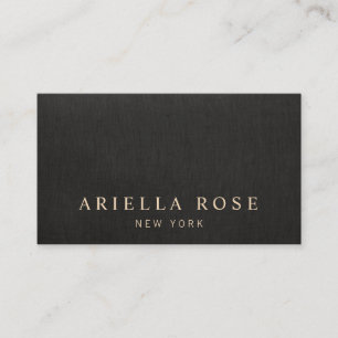 Cartão De Visita Elegante Black Linen Lux Professional