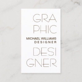 Cartão De Visita Elegante Blanco Simple Diseño Gráfico Profesional