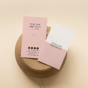 Cartão De Visita Elegante Blush Minimalista Modern Boho Girly