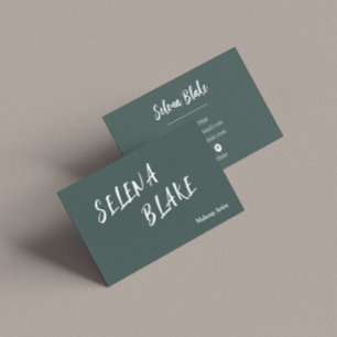 Cartão De Visita Elegante Boho green - Estética Chic Trendy